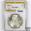 1891-S Morgan Silver Dollar PGA-MS64