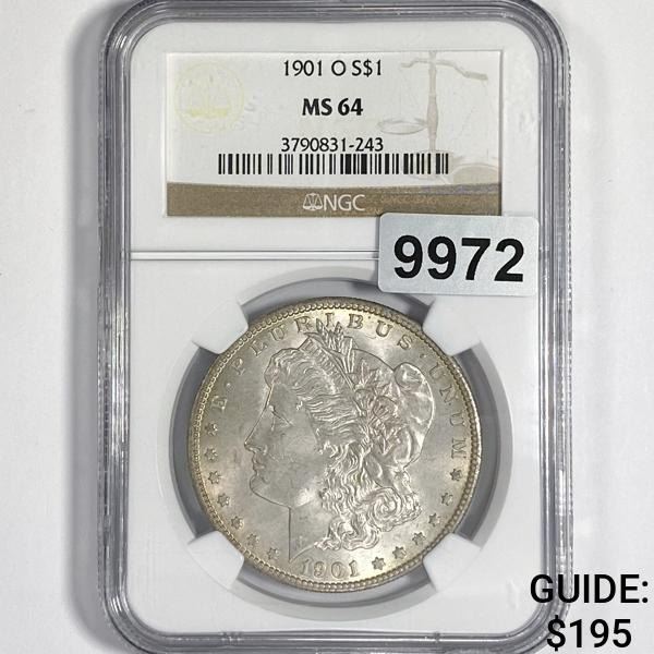 1901-O Morgan Silver Dollar NGC-MS64