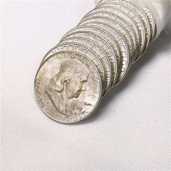1953-D Franklin Half Dollar Roll (20) - Proof