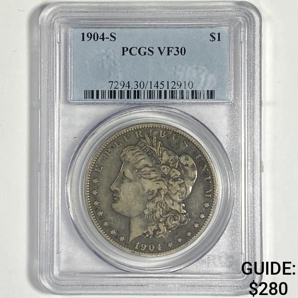 1904-S Morgan Silver Dollar PCGS-VF30