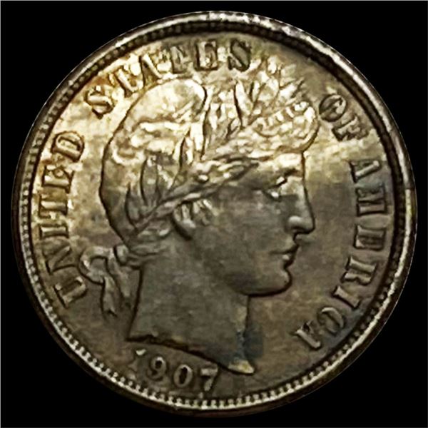 1907 Barber Dime UNCIRCULATED