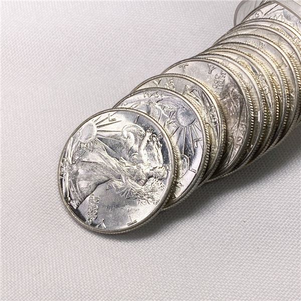 1941 Walking Half Dollar Roll (20) - BU