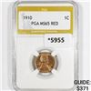 Image 1 : 1910 Wheat Cent PGA-MS65 RED