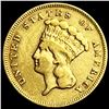 Image 1 : 1878 $3 Gold Piece ABOUT UNCIRCULATED