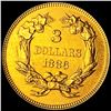 Image 2 : 1886 $3 Gold Piece - HIGH GRADE
