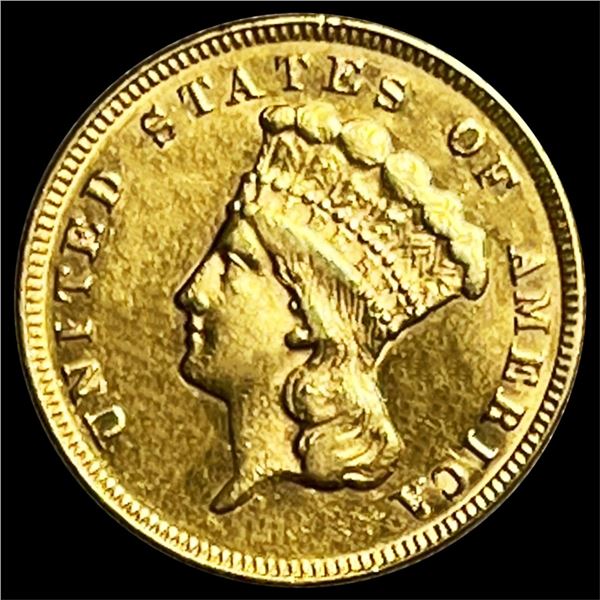1874 $3 Gold Piece UNCIRCULATED
