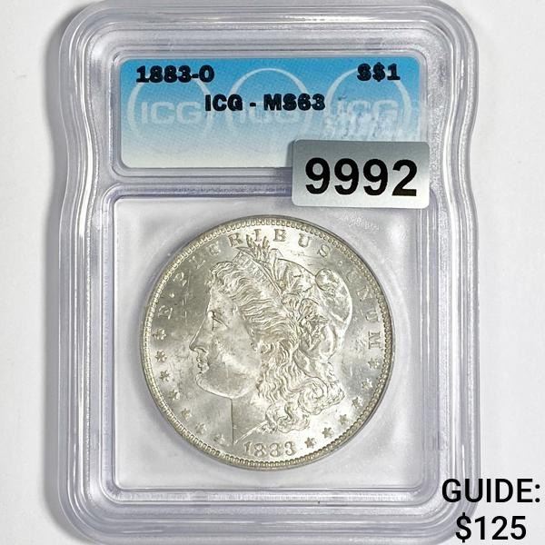 1883-O Morgan Silver Dollar ICG-MS63