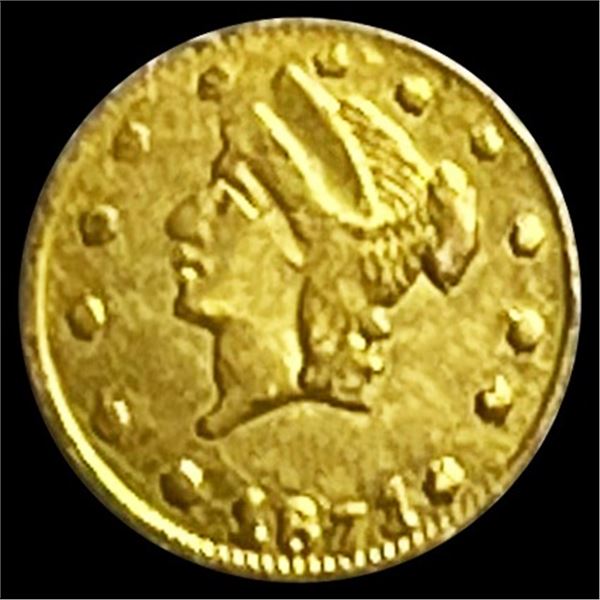 1871 Round California Gold Quarter UNCIRCULATED
