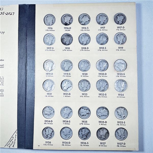 1916-1945 Mercury Head Dimes (79) -