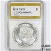 Image 1 : 1878 7/8TF Morgan Silver Dollar PGA-MS64 PL