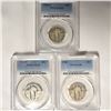 Image 1 : 1926 Set (3) Standing Liberty Quarter PCGS-AG3,