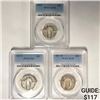 Image 1 : 1927 Set (3) Standing Liberty Quarter PCGS-AG3,