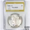 Image 1 : 1882-CC Morgan Silver Dollar PGA-MS65