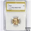 Image 1 : 1921 Wheat Cent PGA-MS65 Red