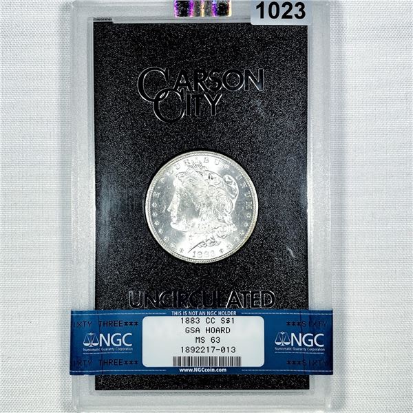 1883-CC Morgan Silver Dollar -MS63 GSA