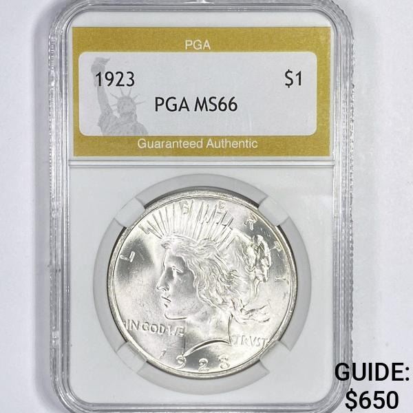 1923 Silver Peace Dollar PGA-MS66