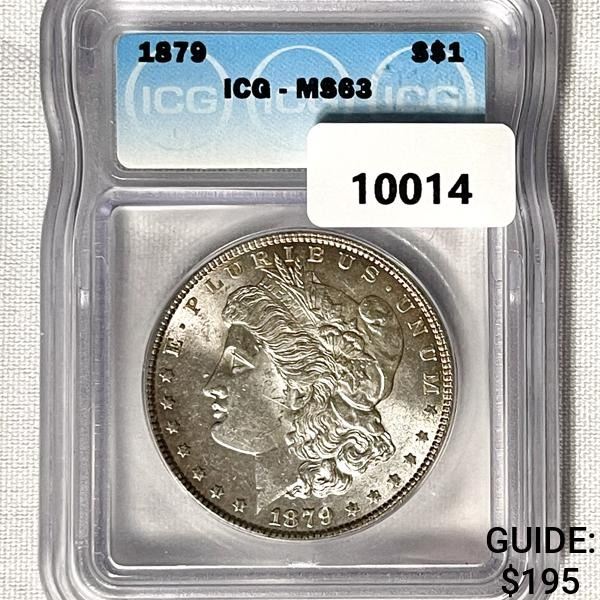 1879 Morgan Silver Dollar ICG-MS63