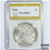 Image 1 : 1902 Morgan Silver Dollar PGA-MS64+