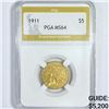 Image 1 : 1911 $5 Gold Half Eagle PGA-MS64