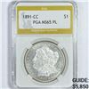 Image 1 : 1891-CC Morgan Silver Dollar PGA-MS65 PL