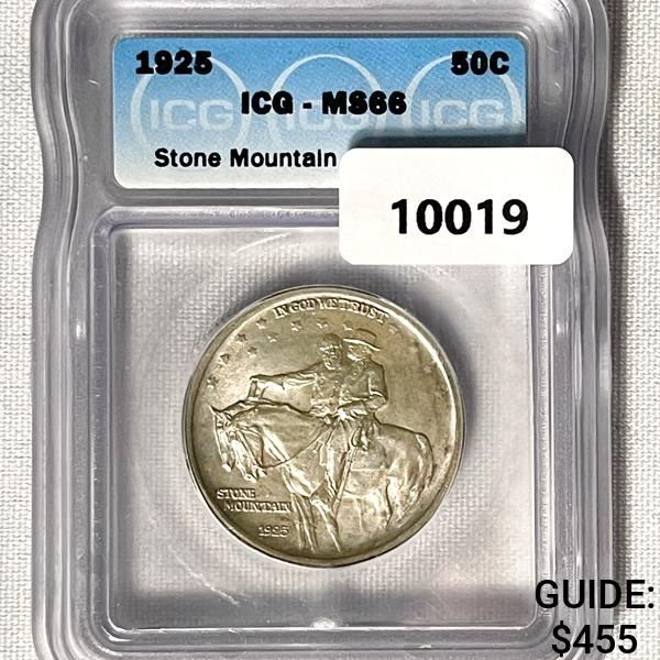 1925 Stone Mountain Half Dollar ICG-MS66