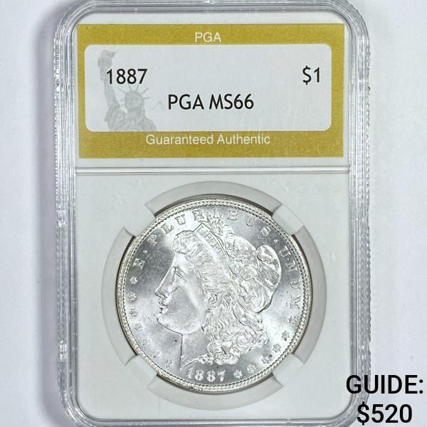 1887 Morgan Silver Dollar PGA-MS66