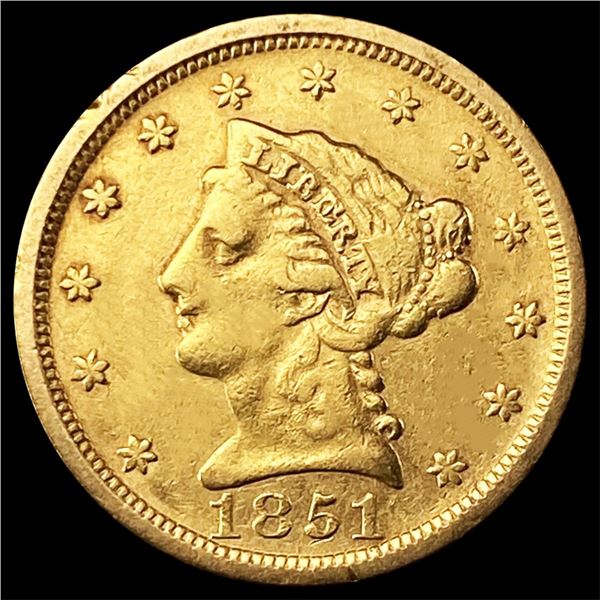 1851 $2.50 Gold Quarter Eagle LIGHTLY CIRCULATED
