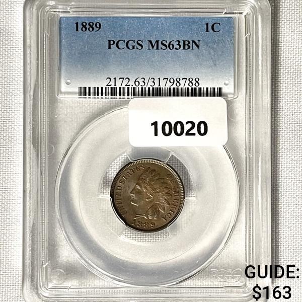 1889 Wheat Cent PCGS-MS63 BN