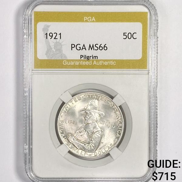 1921 Pilgrim Half Dollar PGA-MS66