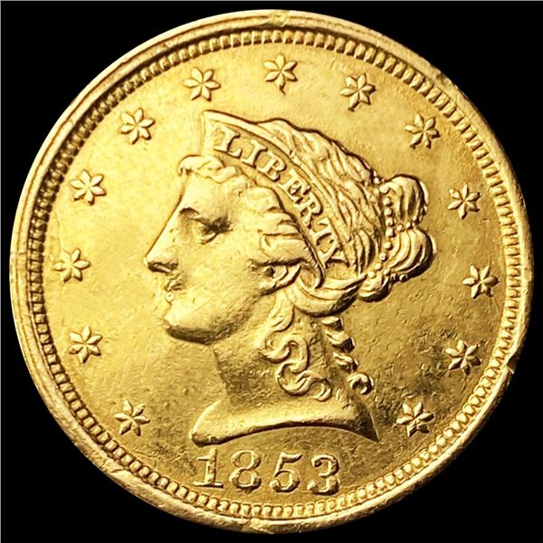 1853 $2.50 Gold Quarter Eagle NEARLY UNCIRCULATED