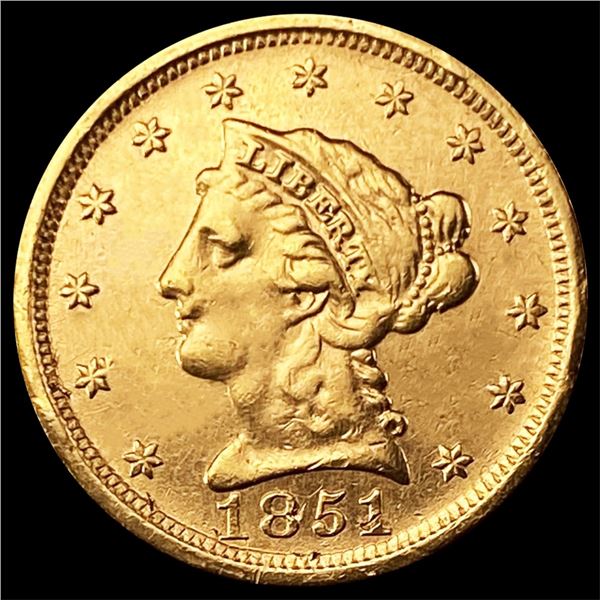 1851 $2.50 Gold Quarter Eagle ABOUT UNCIRCULATED
