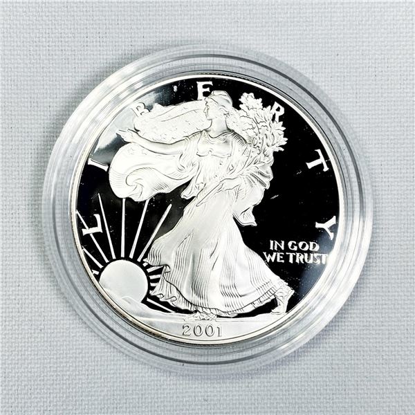 2001-W Silver Eagle Dollar -Proof w/ Cert.