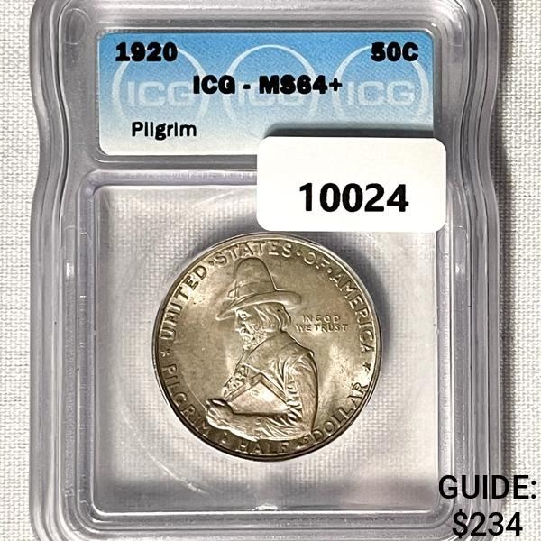 1920 Pilgrim Half Dollar ICG-MS64+