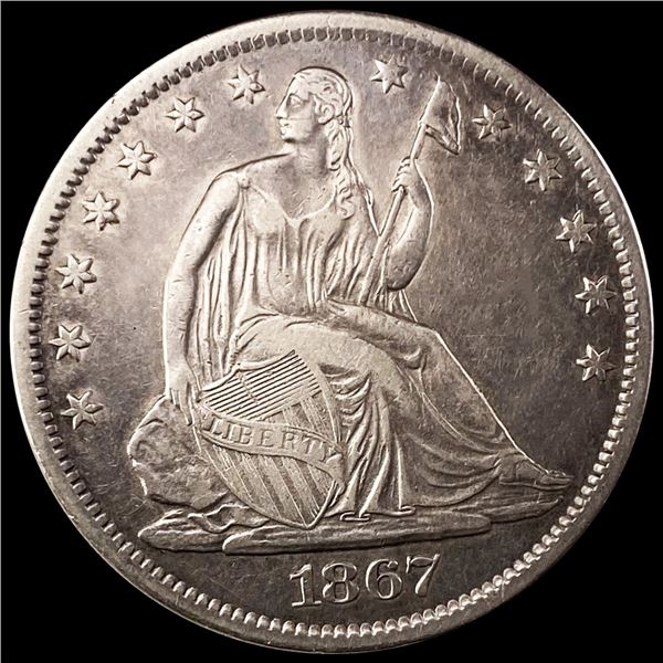 1867-S Seated Liberty Half Dollar CLOSELY UNC