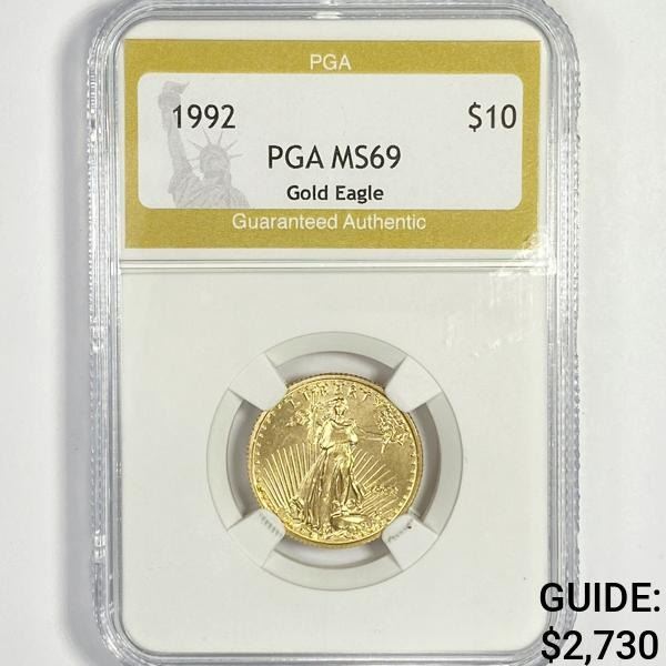1992 $10 Gold Eagle PGA-MS70