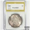 Image 1 : 1881 Morgan Silver Dollar PGA-MS65