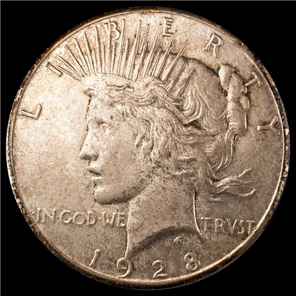 1928 Silver Peace Dollar NEARLY UNCIRCULATED