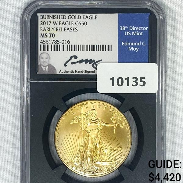 2017-W $50 1 oz American Gold Eagle NGC-MS70
