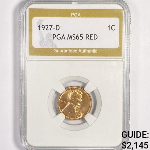 1927-D Wheat Cent PGA-MS65 Red