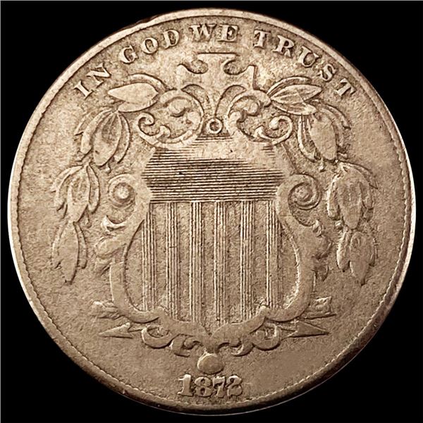1872 Shield Nickel CLOSELY UNCIRCULATED