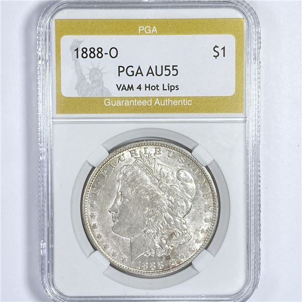 1888-O Morgan Silver Dollar PGA-AU55 VAM-4 Hot