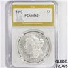 1893 Morgan Silver Dollar PGA-MS62+