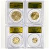 Image 2 : 2014 Set (4) $5, $10, $25, $50 American Gold