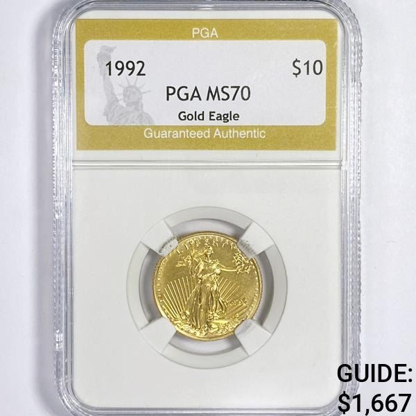 1992 $10 Gold Eagle PGA-MS69