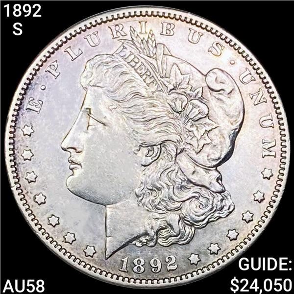 1892-S Morgan Silver Dollar CHOICE AU