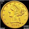 Image 1 : 1893-O $5 Gold Half Eagle UNCIRCULATED