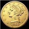 Image 1 : 1853 $5 Gold Half Eagle CLOSELY UNCIRCULATED
