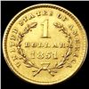 Image 2 : 1851 Rare Gold Dollar UNCIRCULATED