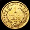 Image 2 : 1853-O Rare Gold Dollar ABOUT UNCIRCULATED