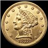 Image 1 : 1878 $2.50 Gold Quarter Eagle UNCIRCULATED